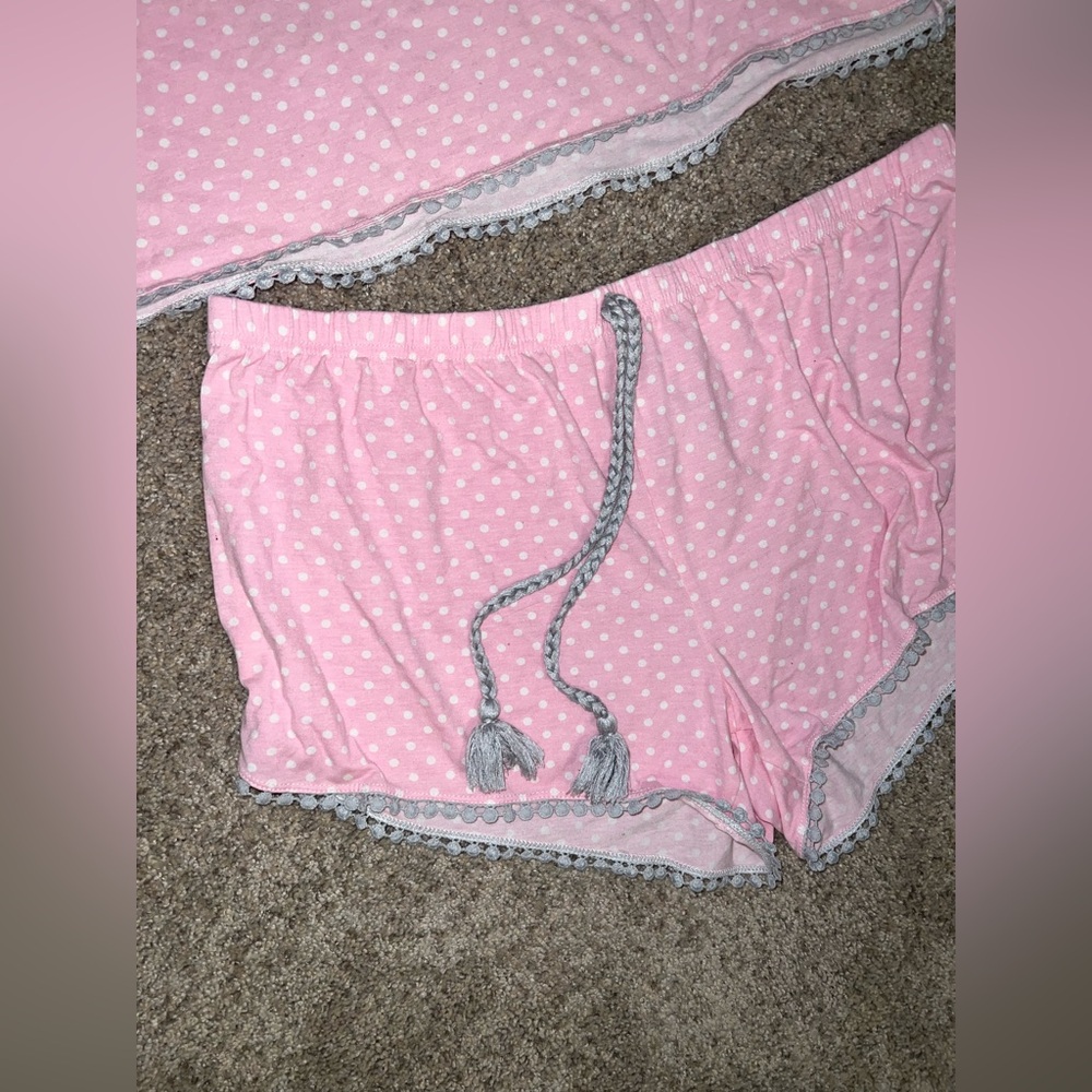 Pj Couture Pink Polka Dot Pajama Set - Picture 5 of 7